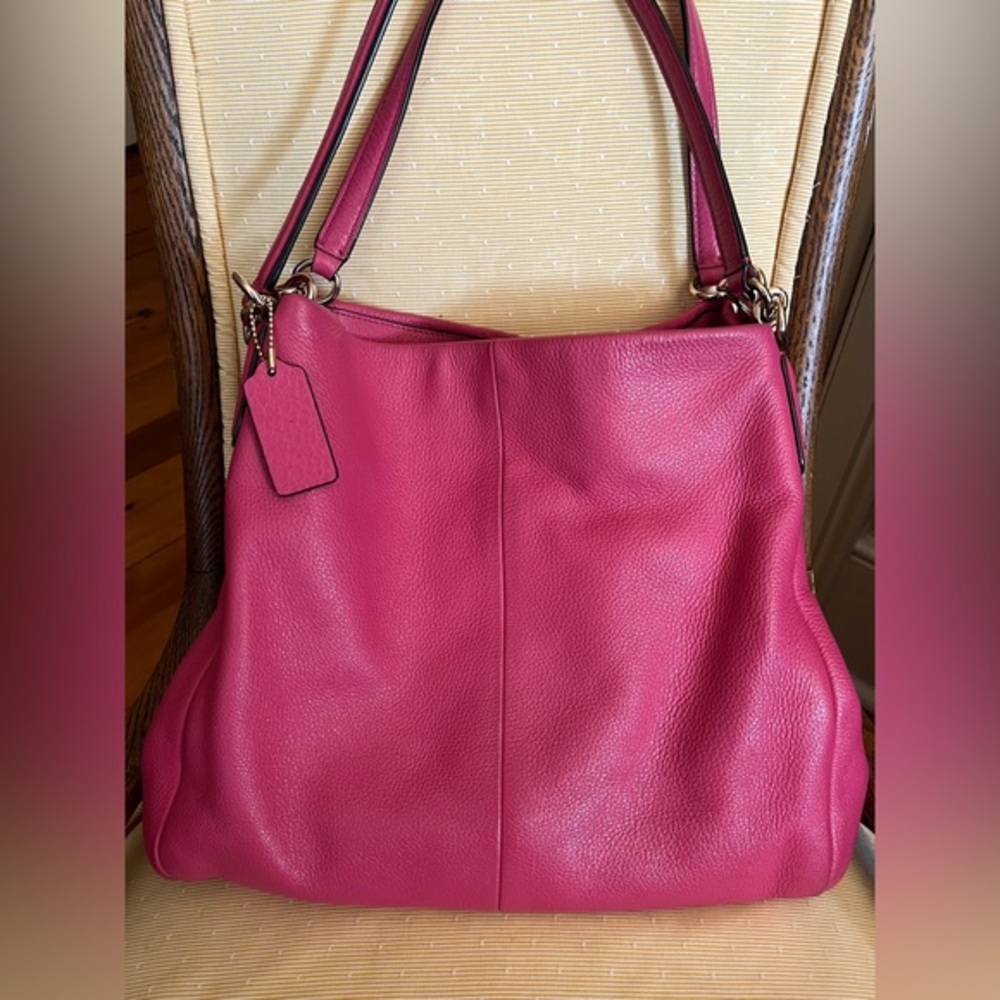 Bright Pink Coach Shoulder Bag